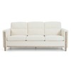 79.5" PU Solid Wood 3-Seater Sofa with Side Pocket and High Resilience Cushions - 2 of 4