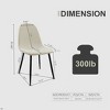 Dining Chairs Set of 4, Modern Accent Chairs, with Sturdy Black Metal Legs - 2 of 4
