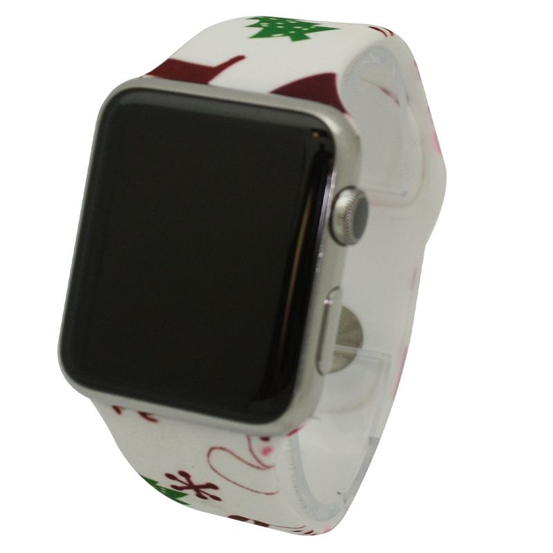 Olivia Pratt Christmas Printed Silicone Apple Watch Band, 4 of 9