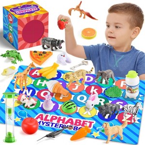 FUNFORFUN 26pcs Alphabet Mystery Box, Alphabet Learning Toys Letter Matching Game, Birthday for 3-8 Year Old Boys Girls Learning Toys - 1 of 4