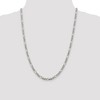 Black Bow Jewelry 4.75mm, Sterling Silver, Pave Flat Figaro Chain Necklace - 2 of 4
