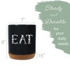 Elanze Designs Eat Black X-Large Cork Bottom Kitchen Utensil Holder - 2 of 4