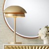 360 Lighting Modern Mid Century Accent Table Lamp 22" High Gold Metal Mushroom Double Dome Shade for Bedroom Living Room House Home Bedside Office - image 2 of 4