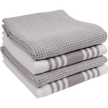 KAF Home Classic Farmhouse Stripe Kitchen Towels, Set of 12, 15″ x 25″, 100%  Pure Cotton Dish Towels