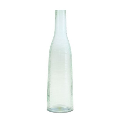 Melrose Green Glass Bottle Vase (Set of 4)