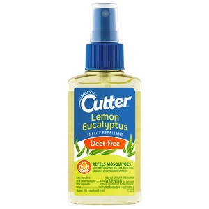 4 fl oz Lemon Eucalyptus Insect Repellent Pump Spray - Cutter: DEET-Free, Repels Mosquitoes, Oil-Based - 1 of 4
