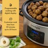 Crock-Pot 4 Quart Travel Proof Cook and Carry Programmable Slow Cooker with Locking Lid, Convenient Handles, and Digital Display, Stainless Steel - image 3 of 4