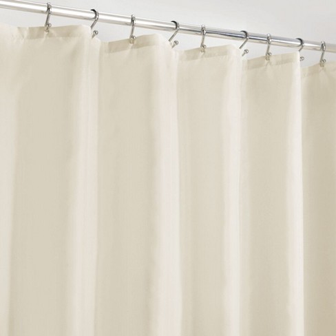 Mdesign Water Repellent Fabric Shower, Does A 100 Polyester Shower Curtain Need Liner