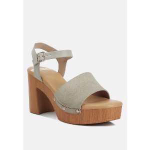 Daniela Suede High Block Sandals - 1 of 3