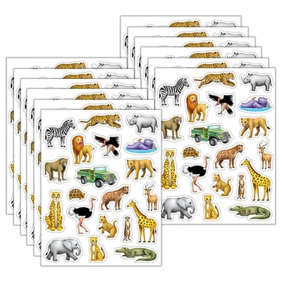 Teacher Created Resources® Safari Stickers, 120 Per Pack, 12 Packs