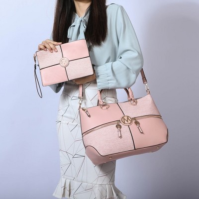 MKF Collection Maji Fashion Women’s Satchel Handbag with wristlet wallet by Mia K - Pink — фото 2