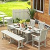 WestinTrends 6 Piece Outdoor Patio Dining Set Outdoor Table and Bench Armchair Set - 2 of 4