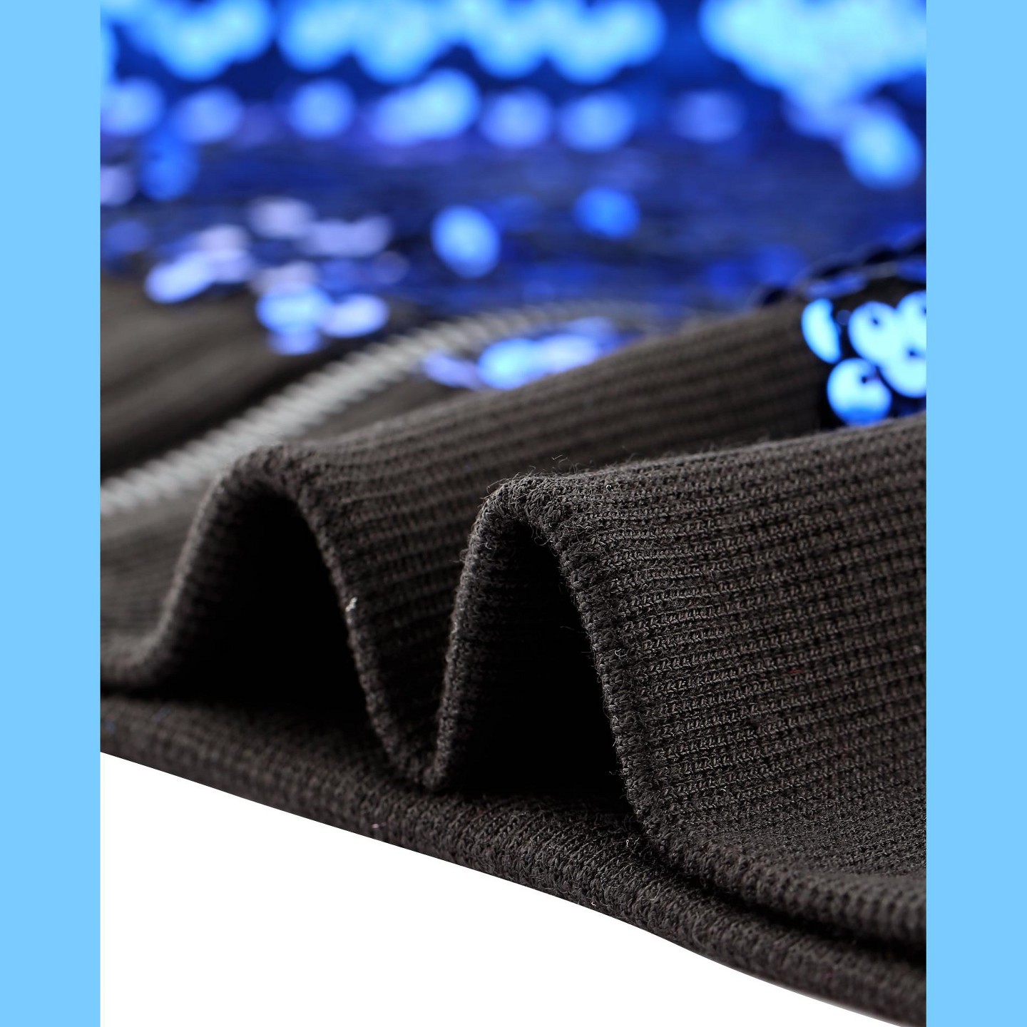 Женская куртка INSPIRE CHIC Sequin Sparkle Front Zipper Cropped Bomber Jacket Blue, цвет: Синий — фото 4