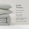 Lush Décor Full/Queen Azalea Ruched Velvet Stripe Comforter Gray - 2 of 4