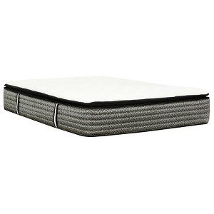 HomeStock Majestic 14 in. Pillow Top Pocket Coil Hybrid Mattress, Gray - 1 of 4