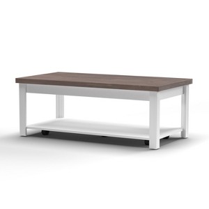 NicBex 48.5 Inch Rectangle Coffee Table with 2-Tier Storage for Living Room,Bedroom,No Assembly Required - 1 of 4