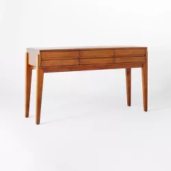 Herriman Wooden Console Table with Drawers Brown - Threshold™ designed with Studio McGee