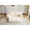 TIRAMISUBEST 72 inch Loveseat Sofa Corduroy Deep Seat Bean Bag Couch 600 lb Capacity Reversible Cushions 2 Pillows No Tool Setup Living Room - 3 of 4