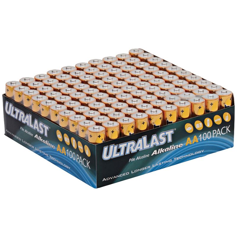 Ultralast® ULA100AAB Alkaline AA Batteries, 100 pk, 1 of 2