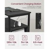 VASAGLE Side Table with Charging Station, Narrow End Table with 2 Drawers, Slim Nightstand and Bedside Table with Storage - 4 of 4