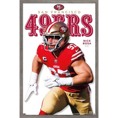 Nick Bosa 97 San Francisco 49ers the football tour vintage poster