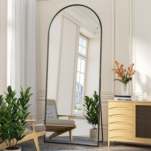 BEAUTYPEAK 71"x26" Arched Full Length Mirror with Stand, Wall Mounted Floor Mirror or Leaning Mirror for Bedroom or Living Room - 1 of 4