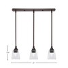 Toltec Lighting Any 3 - Light Chandelier in  Dark Granite with 4.5" Square Clear Bubble Shade - 2 of 2
