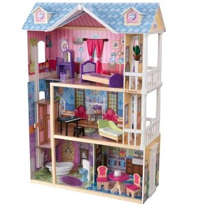 KidKraft My Dreamy Wooden Dollhouse with 14 Accessories 34in x 15.5in x 47.75in - 1 of 3