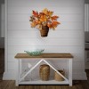 16" Maple Leaf Wall Basket - National Tree Company: Autumn Door Decor, Woven Rattan Basket, Berry Clusters - 2 of 2