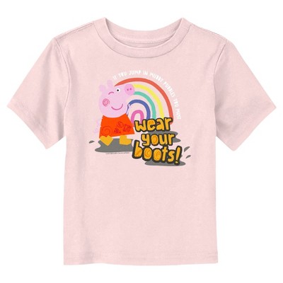 Toddler's Peppa Pig Wear Your Boots T-shirt : Target