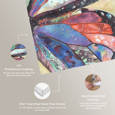 Vibrant Multicolor Butterfly Canvas Wall Art, 10" x 15"