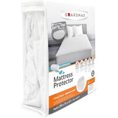 Twin Mattress Protector By Guardmax: Terry Cotton, Waterproof, Soft ...