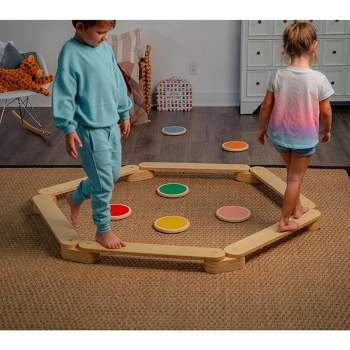 Wooden Wobble Balance Board Kids with Felt Layer - Costway