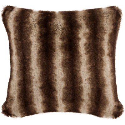 Coco Striped Pillow - Milk/Chocolate - 20" x 20" - Safavieh