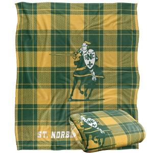 St. Norbert College Campus Plaid Spirit Silky Touch Super Soft Throw Blanket 50x60 - 1 of 4