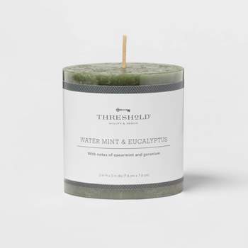 Pillar Candle Water Mint & Eucalyptus Green - Threshold™