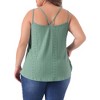Agnes Orinda Women's Plus Size Eyelet Embroidered Sleeveless Scoop Neck Loose Casual Flowy Summer Camisole - 4 of 4