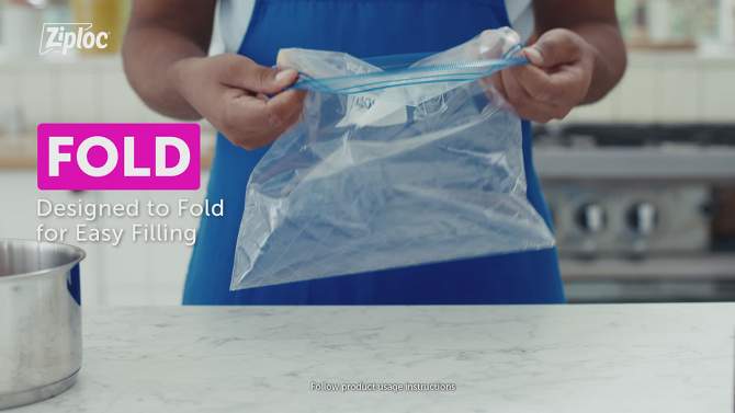 Ziploc Freezer Gallon Bags with Grip 'n Seal Technology, 2 of 20, play video