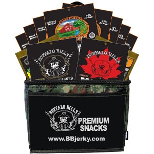Buffalo Bills 12-pc Beef Jerky Sampler Camo 6-Pack Gift Cooler (12 assorted 1.5oz jerky packs) - 1 of 4