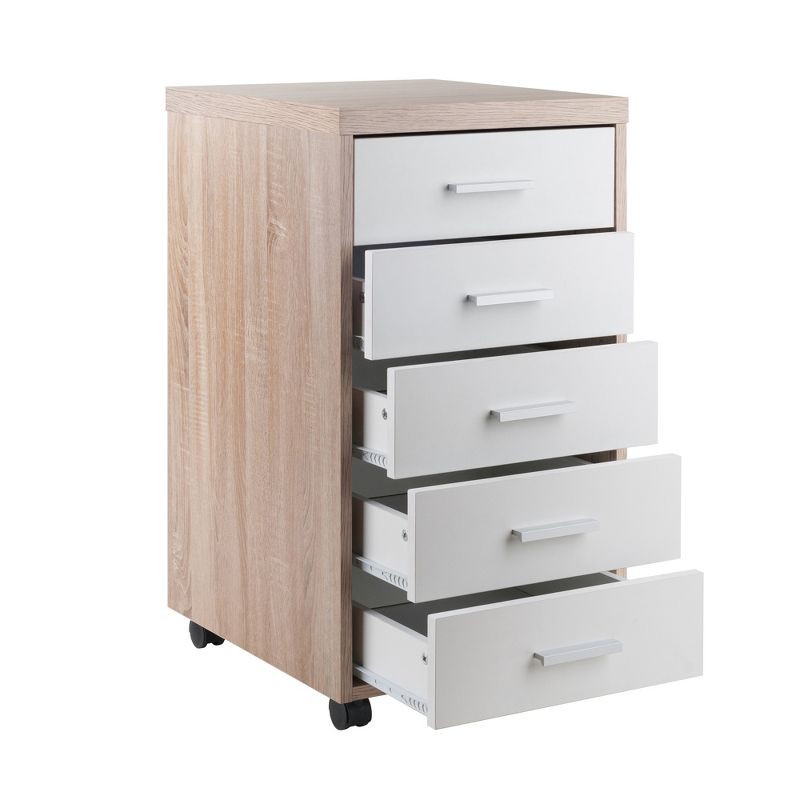 Kenner Mobile 5 Drawer Storage Cabinet Wood - Winsome, 3 of 10