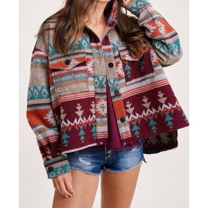 Women's Boho Aztec Jacket - LA MIEL - 1 of 3
