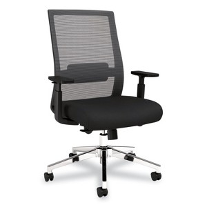 Alera Ashdale Ergonomic Fabric Swivel Task Chair - Black/Silver - 1 of 1