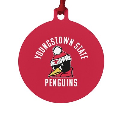 Youngstown State Penguins Logo Aluminum Holiday Christmas Tree Ornament