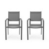 PAGED Set of 2 Patio Dining Chairs,Modern Outdoor Dining Chairs,Aluminum Chairs Suitable for Patio,Garden - 4 of 4