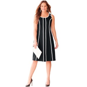 Catherines Women's Plus Size Fit & Flare Sleeveless Dress - 1 of 4