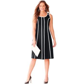 Catherines Women's Plus Size Fit & Flare Sleeveless Dress