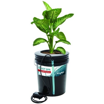 Black 5-Gallon Hydroponic 4-Bucket Deep Water Culture System