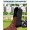 600LB Capacity All-Terrain Yard Wagon – Heavy Duty Utility Cart with Quick-Dump & Adjustable Handle, Perfect for Hauling Soil, Gardening Tools - 3 of 4