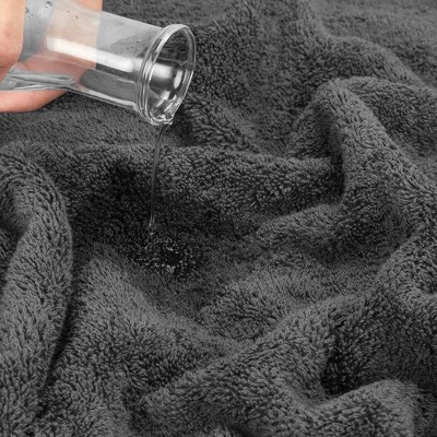 Dark Gray Turkish Cotton 6-Piece Bathroom Towel Set