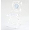 The Lakeside Collection Metal Folding Patio Chair with Decorative Tile Mosaic - 3 of 4